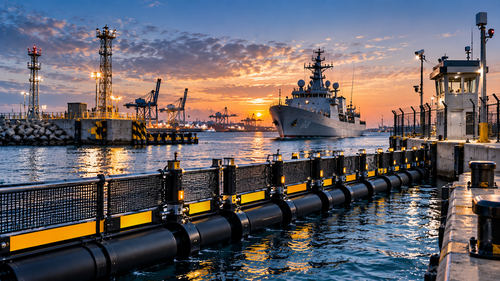 Representative port bollards and waterside hardware